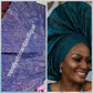Latest metalic  glitter  aso-oke in royalblue with silver color shine. Gele only extra wide width for making latest stylish Nigerian traditional head wrap.