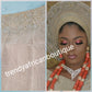 Champagne Gold crystal stoned and beaded Aso-oke Gele headtie.  4 wide for making  bigger gele. classic Latest design of Nigerian Traditional aso-oke. Original aso-oke + Stone work. Great texture and easy to make into stylish gele
