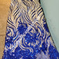 New arrival soft quality champagne/royalblue french lace fabric with all over sequence. Great quality. Sold per 5yds.price is for 5yds. Aso-ebi price available. Contact us for details. Free shipping within U.S
