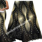 New arrival Black/Champagne gold African French lace fabric embellished with dazzling crystal stoned Net french lace. Sold per 5yds length.  Aso-ebi order  available per request in your color is choice.
