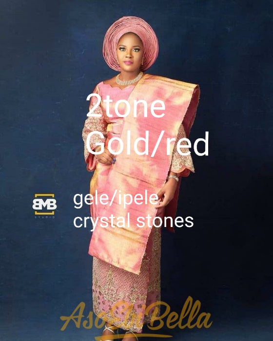 Balance payment for Custom made order  2 swarovaski million stones Stoned Aso-oke gele/ipele +  embriodered Agbada & cap. Produce per order only. Quality weave aso-oke 6-8 weeks for production.