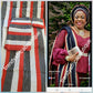 Nigerian woven Cotton Aso-oke set. Classic color combinations Red/black/white/silver. Soft luxurious quality and Easy to tie.sold as a set and price is for the set