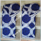 White/royal blue veritable Ankara wax print fabric. 100% cotton. Lustrous quality print sold per 6yds. Price is for 6yds.