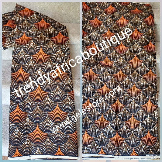 Beautiful veritable African cotton  wax block print fabric. super wax print fabric for making men and women dresses. Sold per 6yds. Price is for 6yds.