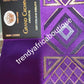 Purple/gold Grand Crown Nigerian Gele/headtie fabric for Traditional Head wrap. Regular-headtie size Gele 72"x36. One in a pack. Regular-headtie big gele for Nigerian party.