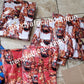 New arrival Isi-agu Igbo traditional/ceremonial shirt for men.  White/gold isi-agu shirt size XL Chest 46"