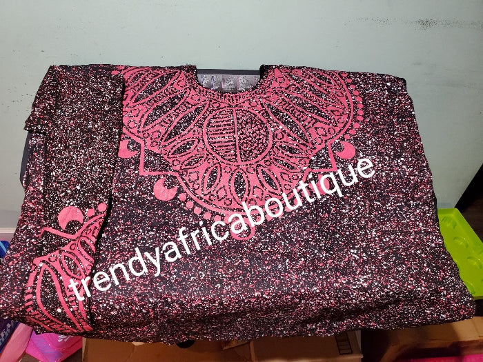 sale sale: africa Adire, Latest Adire leggings and top. One size fit up XL/1XL. Classic tie dye set for that casual outing is here for purchase. Leggings is stretchy to fit up XL/1XL. Black/fuschia pink