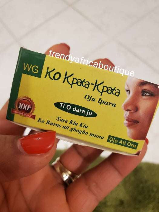 Back in stock!  Kpata-kpata day and night face cream fast action in clearing all types of blemishes such as dark circle, pimples, sunburn, eczema