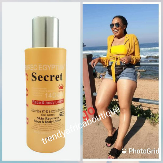 Original Purec Egyptian secret GOLD. Recovery whitening  face & body lotion. Formulated with pure natural whitening ingredients to help safely lighten, brighten, and glow your skin.  Hydroquinone free!!