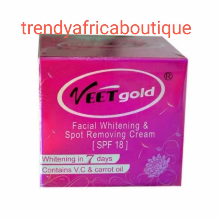 Combo sale: veetgold facial whitening and spot removing cream 25g + Veetgold strong lightening skin treatment cream 50g tube for even tone and smoother skin.