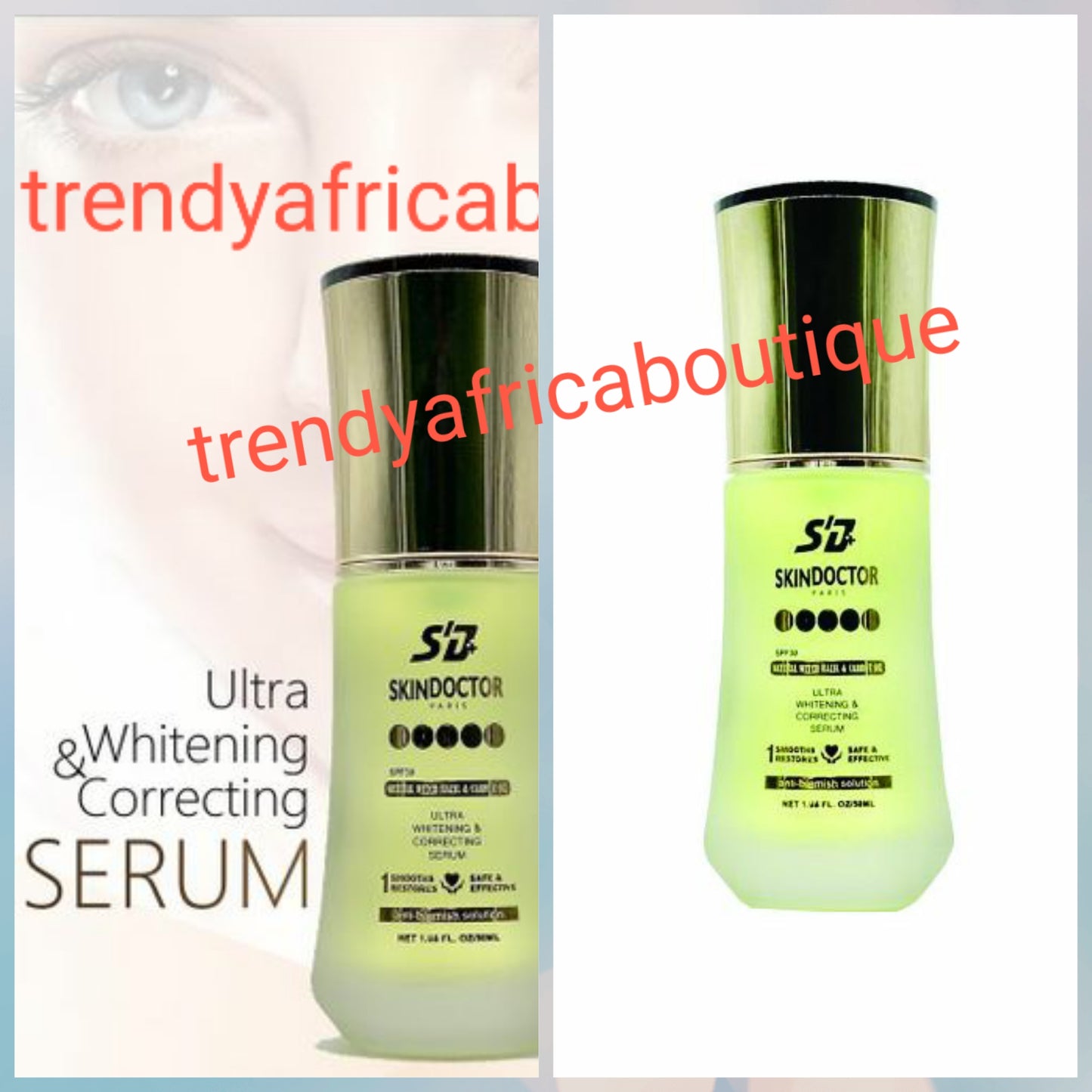 Skin Dorctor Paris Ultra whiteninc correcting serum/oil. Work against scars & marks. Works very well with any skin Dr. Body Lotions. 50ML bottle. Can also be applied directly on damp clean skin