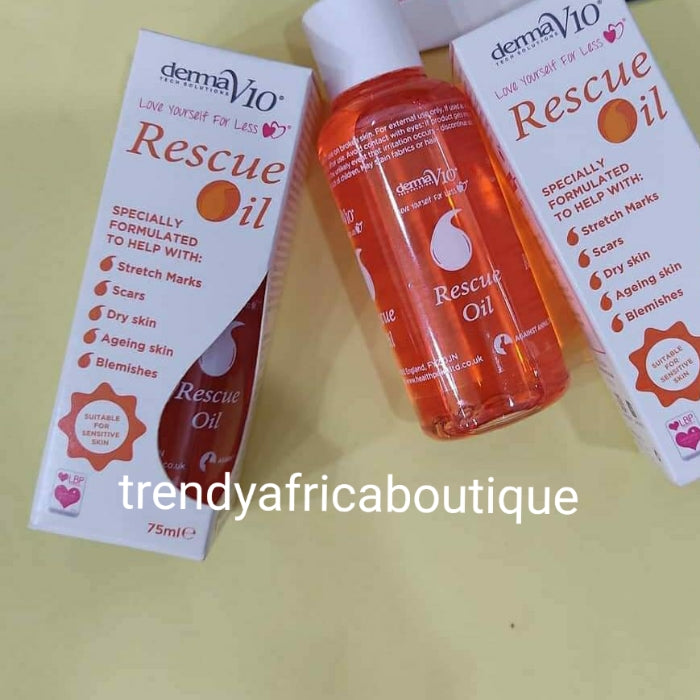 Original Bio Rescue Oil Serum/Öl 75 ml. Entwickelt für trockene Haut, Dehnungsstreifen, Narben und Anti-Aging-Hautbehandlung. Reparaturöl. Hergestellt aus natürlichen Pflanzenextrakten und Vitaminen. Der Preis gilt für EINE Flasche