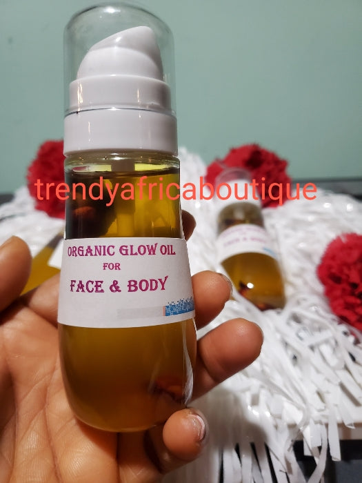 Richly made Organic Glow oil. Organic herbs like Ginseng, rosemary, greentea, turmeric + Organic Oils. Great for anti aging, anti wrinkles, firm and Glow your skin this winter. Available in 100ml or 50ml.