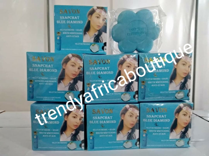 Lait Snapchat diamant blue face and body  soap,  high whitening with glutathione and kojic. Anti stains and spots 100% satisfaction