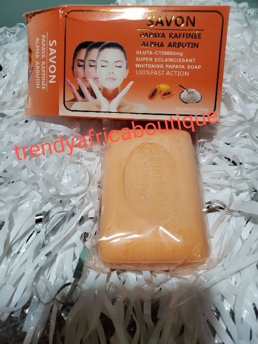 Gluta-C- 150000mg super Eclaircissant papaya soap for face and body.. whitening 100% fast action papaya soap