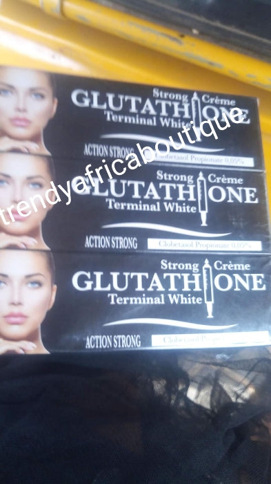 Abebi white glutathion corrective tube cream, strong, effective in clearing skin and facial  blemishes; mix cream into your body lotion or face cream