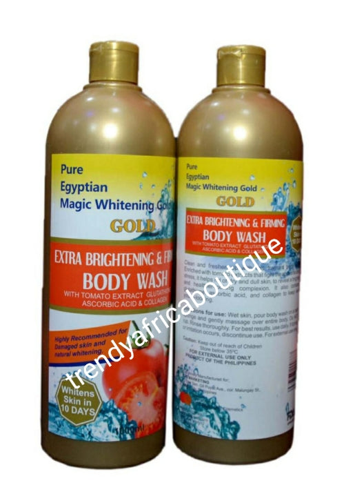Pure Egyptian magic gold  whitening and firming shower gel. With ascorbic acid, + glutathione 1000ml
