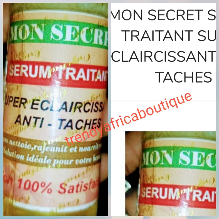 New package!! AUTHENTIC: Mon secret super Eclaircissant, strong, fast action whitening/lighening serum/oil, cleanses, rejuvenates & Nouriahes your skin without side effects. 60ml bottle. Buy more & save