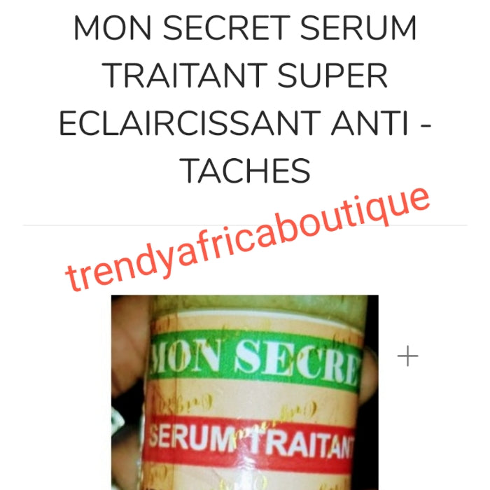 New package!! AUTHENTIC: Mon secret super Eclaircissant, strong, fast action whitening/lighening serum/oil, cleanses, rejuvenates & Nouriahes your skin without side effects. 60ml bottle. Buy more & save