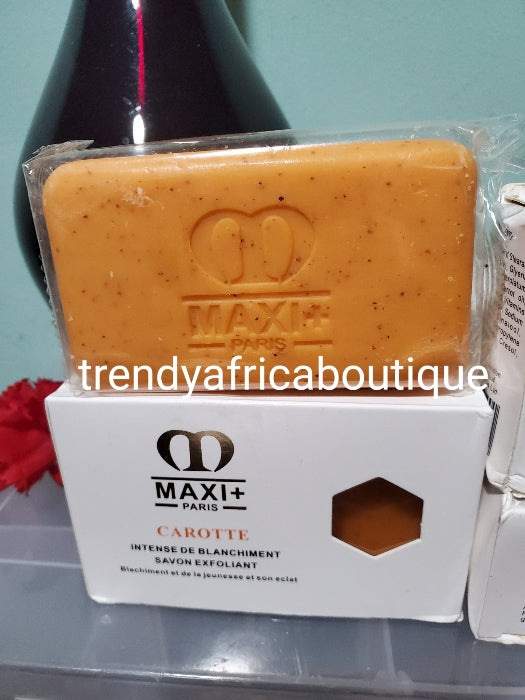 Maxi+ paris intense whitening face and body soap with carrot extracts and vitamins X 1 soap