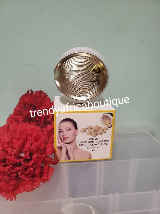 Original lait teint Diamant glutathion comprime whitening face cream 30g + glutathione comprime tube cream 50g x 1 sale. Mix both for face and effective whitening experience