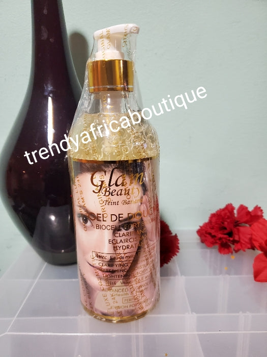 Glam's Beauty exfoliating, whitening and nourishing shower gel. 500ml bottle. Glutathion powder, collagen, snail slime extracts and vitamins