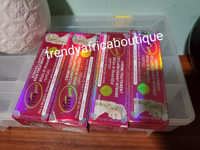 Veet Gold intense whitening tube cream with spf 20. 50g can be use as face cream or mixed