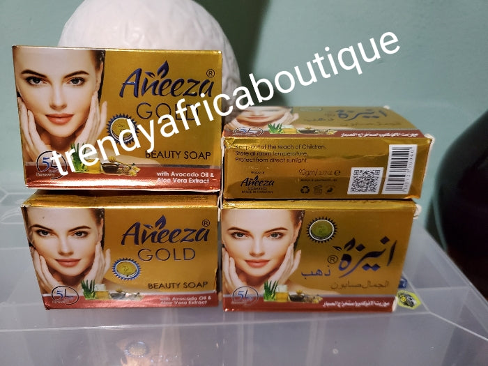 Bonusangebot: Original Aneeza Gold Beauty-Gesichtscreme mit Aloe Vera und Avocado + Aneeza Beauty-Seife. Entfernt Akne, Pickel und dunkle Flecken unter den Augenringen aus dem Gesicht. Für jeden Hauttyp