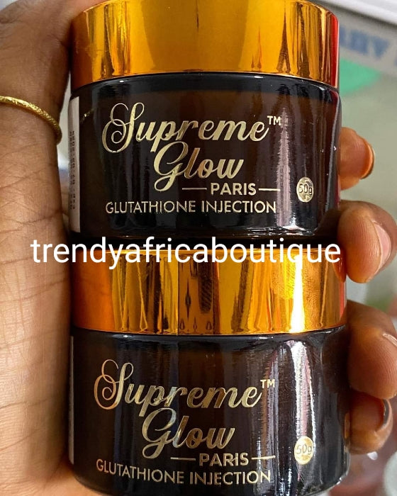 Supreme Glow Paris. Glutathion-Injektions-Gesichtscreme 50 g x 1 Glas. Hellt auf, beseitigt Sonnenbrand und Gesichtsverfärbungen