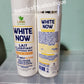 Bonus buy: White Now Lait Clarifiant triple action whitening body lotion 500ml bottl + Serum + soap. Is advisable to mix the serum thoroughly into the lotion for best results.