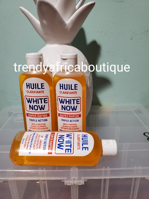 ORIGINAL White Now huile Clarifiante super Rapid, triple action serum/oil 125m x 1 bottle. Formulated with beta carotein, fruit acid for all skin types