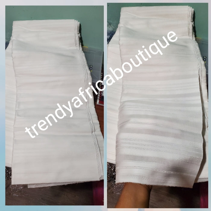 Sale sale: Top quality  Pure white swiss voile lace fabric for Nigerian Men native outfit. Soft quality fabric. Can be use for agbada/3pc outfit for men. Sold per 5yds. Price is for 5yds