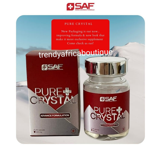 SAF (Swiss Advance Formula) pure crystal is a Skin brightening, glowing, anti aging supplements. 30/bottle.