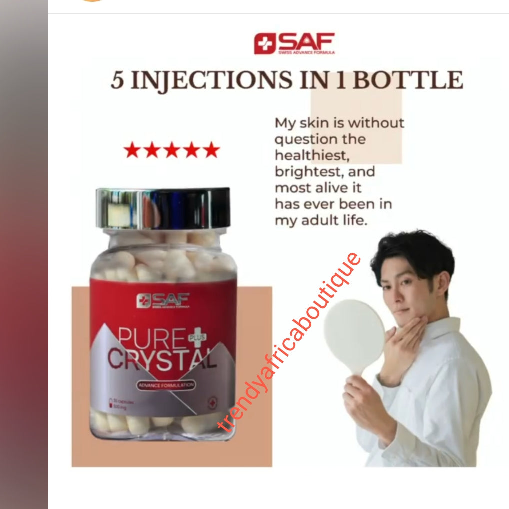 SAF (Swiss Advance Formula) reiner Kristall ist ein hautaufhellendes, strahlendes Anti-Aging-Nahrungsergänzungsmittel. 30/Flasche.