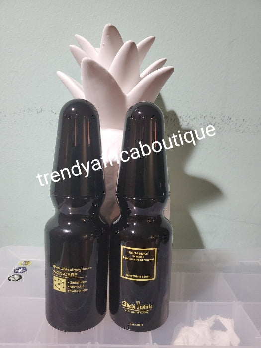 Abebi white Gluta Black 5xxxxx + Snow white serum/oil 140ml. Brand New!