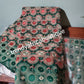 Quality emerald green/coral embroidery swiss lace fabric. embellished with clear crystal stones. Great quality and texture. Sold per 5yds. Price is for 5yds
