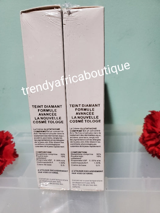 Original lait teint Diamant glutathion comprime whitening  tube cream 50g x 1 sale. This corrective tube cream can mix into your face cream or lotion