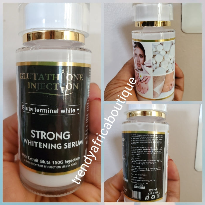 Wieder auf Lager: Glutathion-Injektion, Gluta Terminal White Secret, starkes Aufhellungsserum, 120-ml-Flaschen. Zur Körperlotion oder zum Duschgel hinzufügen 