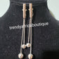 Silver drop-earrings high quality electroplating. Top quality made hypoallergenic. Long lasting. Light weight earrings