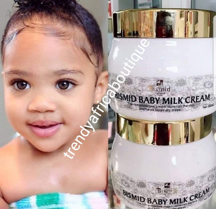 Bismid cosmetics baby milk cream. Clinical mild to the skin, GLOW your child skin with this amazing cream. 500ml jar