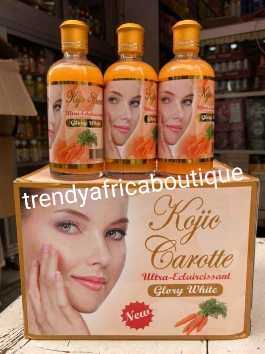 Glory white Kojic + carrote extract ultra whitening serum 120ml x 1. Mix this amazing serum into your body lotion.