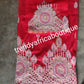 Original quality Red embriodery and stoned taffeta silk George wrapper + red net for blouse combination. Nigerian traditional weddingQuality Indian-George. 5yds wrapper + 1.8yds net.Aso-ebi discount available