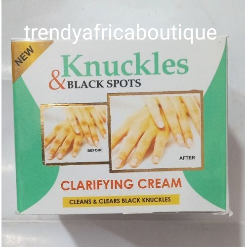 BACK IN STOCK!!! ORIGINAL Knuckles and Black spots clarifying cream 150gm jar. Cleans and clears stubborn black spots from tough areas of the body..