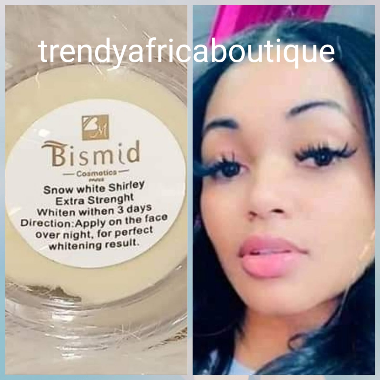 BACK IN STOCK!!! Original Bismid Snow white, extra strenght face shirley. Whiten in 3 days. Sale is for one jar and price is for one. Apply only at night