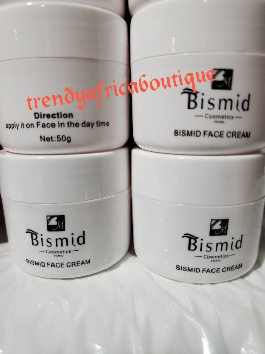 Bismid costmetics day face cream for all skin types. 50g. Protects your face and keeps your face smooth all day. soften and glow your face.