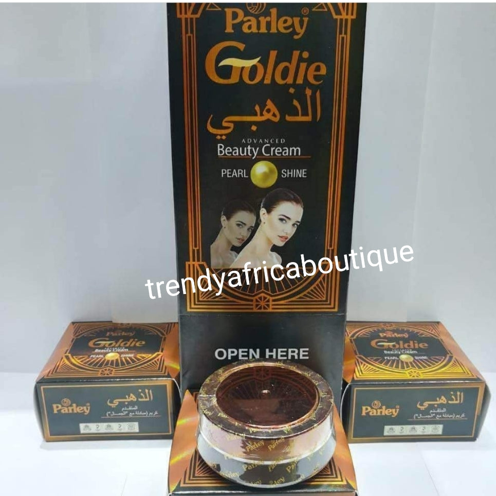 2 in 1 sale:  Parley Goldie advanced beauty face cream, pearl shine + parley goldie emergency whitening serum. 10 problems 1 solution cream. Clear and glow your face qith alpha arbutin, kojic acid, Vitamin B. 100% effective