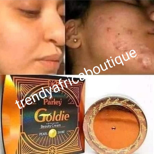 X 2 Gläser Parlay Goldie Advanced Beauty Gesichtscreme, Perlmuttglanz. 10 Probleme 1 Lösungscreme. Klären und strahlen Sie Ihr Gesicht mit Alpha-Arbutin, Kojisäure und Vitamin B. 100 % wirksam