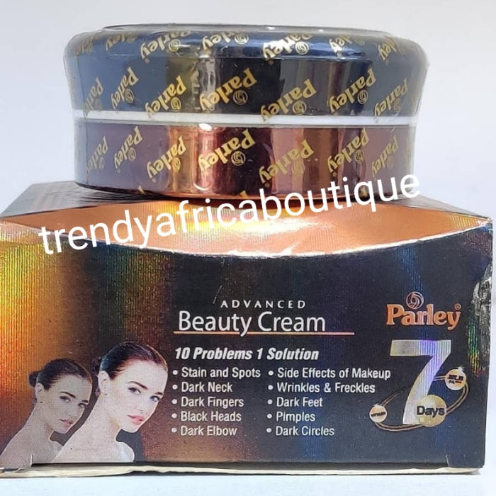 2 in 1 sale:  Parley Goldie advanced beauty face cream, pearl shine + parley goldie emergency whitening serum. 10 problems 1 solution cream. Clear and glow your face qith alpha arbutin, kojic acid, Vitamin B. 100% effective