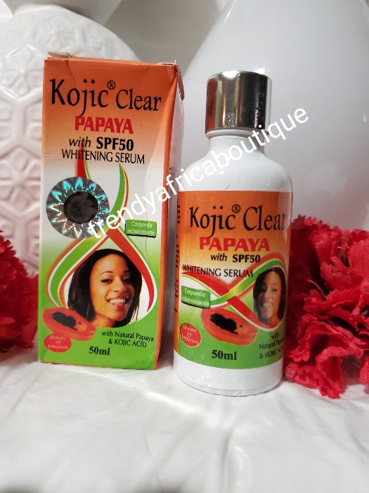 Kojic klarer Papaya-Extrakt, makelloses Aufhellungsserum/Öl. mit natürlichen Zitronenextrakten und Koicsäure 50 ml x1. Kraftvolles Mittel zur Hautaufhellung.