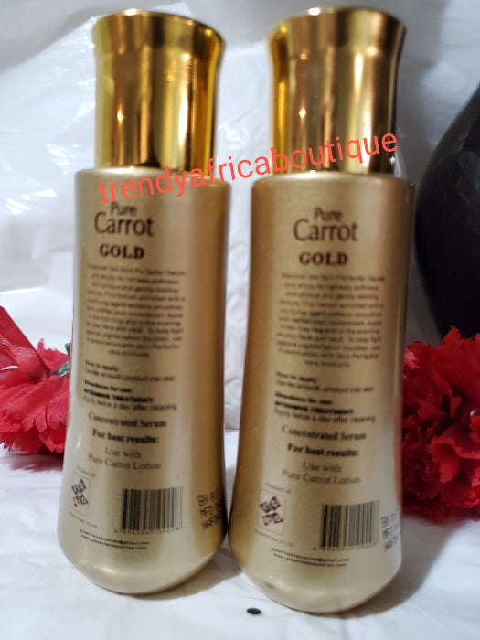 Pure Carrot Gold Extra Whitening Serum/oil 60ml x 1 concentrated formular with Alpha arbutin lighten and moisturize your skin. Mix with lotion.